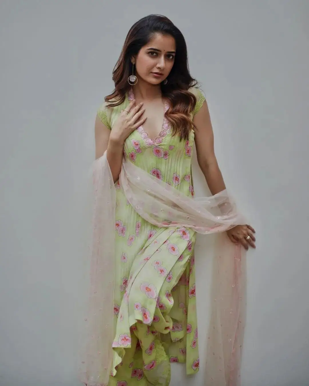 Ashika Ranganath in Green Gown